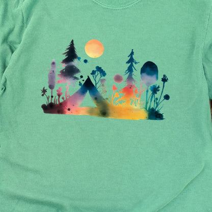 Watercolor Wildflower Retreat Cotton Long Sleeve