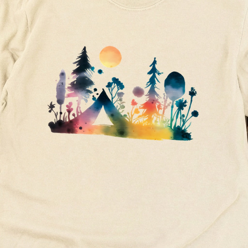 Watercolor Wildflower Retreat Cotton Long Sleeve
