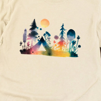 Watercolor Wildflower Retreat Cotton Long Sleeve