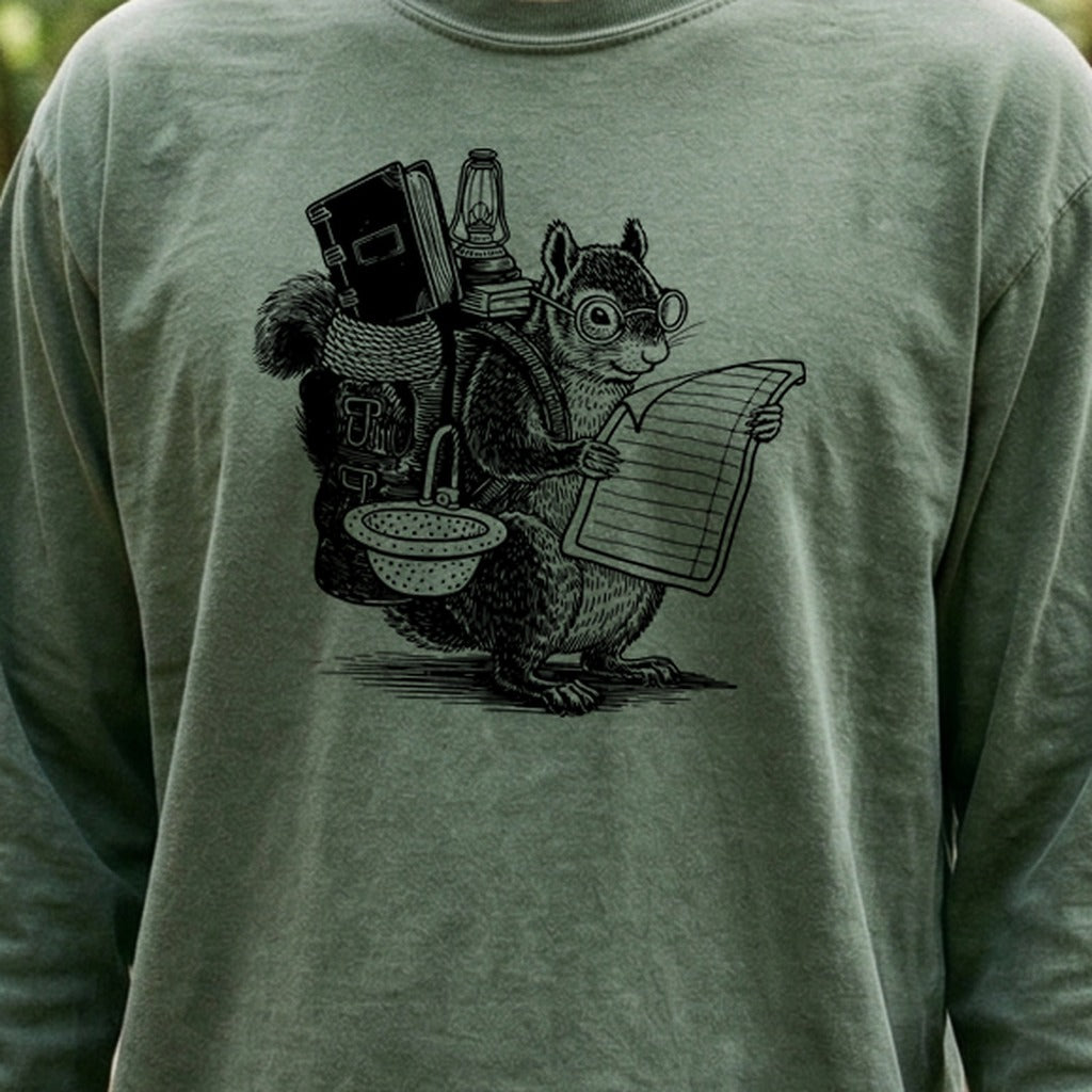 The Packademic Squirrel Cotton Long Sleeve