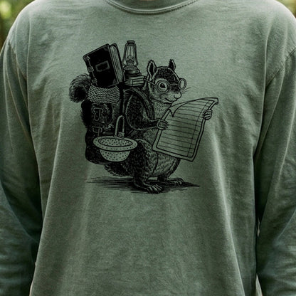 The Packademic Squirrel Cotton Long Sleeve