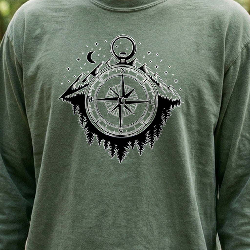Navigate the Mountains Cotton Long Sleeve