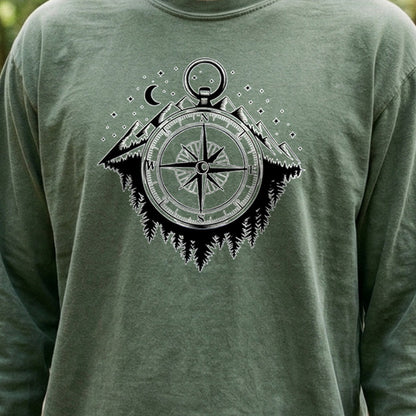 Navigate the Mountains Cotton Long Sleeve