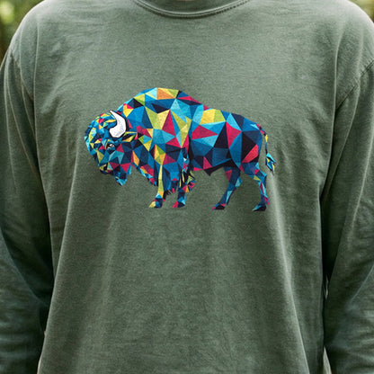 Buffalo Mosaic Cotton Long Sleeve