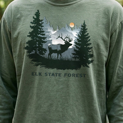 Elk State Forest Cotton Long Sleeve