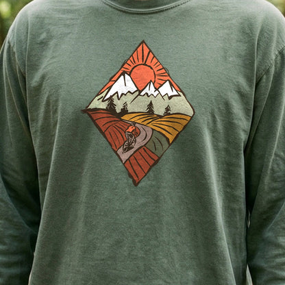 Pedal to the Peaks Cotton Long Sleeve