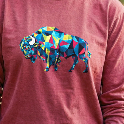 Buffalo Mosaic Cotton Long Sleeve