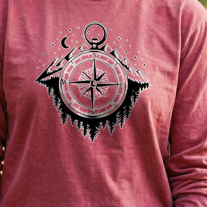 Navigate the Mountains Cotton Long Sleeve