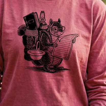 The Packademic Squirrel Cotton Long Sleeve