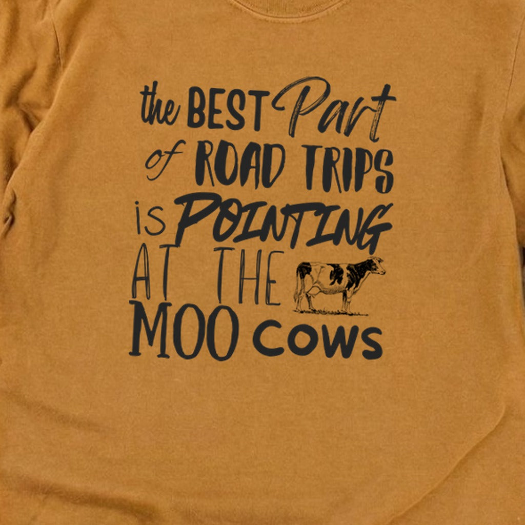 Moo Cows Road Trip Cotton Long Sleeve