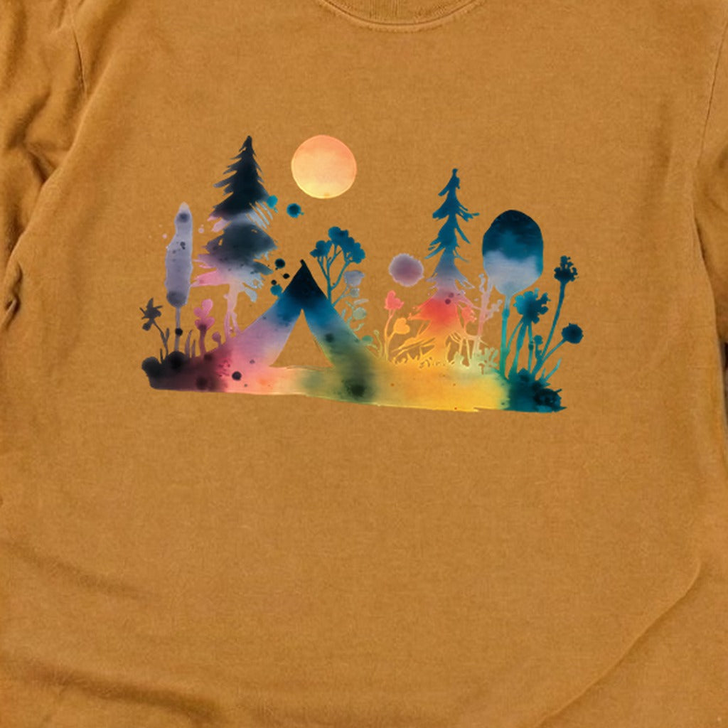 Watercolor Wildflower Retreat Cotton Long Sleeve