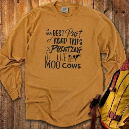 Moo Cows Road Trip Cotton Long Sleeve