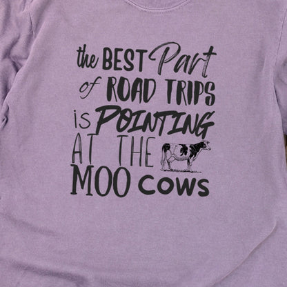 Moo Cows Road Trip Cotton Long Sleeve