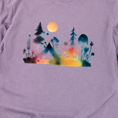 Watercolor Wildflower Retreat Cotton Long Sleeve