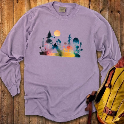 Watercolor Wildflower Retreat Cotton Long Sleeve