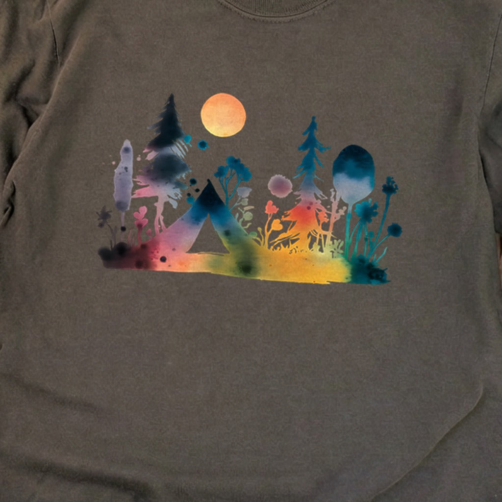 Watercolor Wildflower Retreat Cotton Long Sleeve