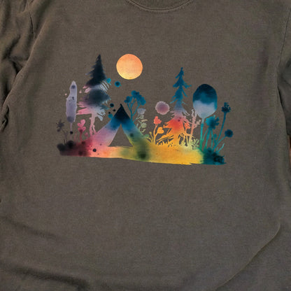 Watercolor Wildflower Retreat Cotton Long Sleeve