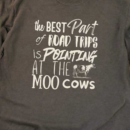 Moo Cows Road Trip Cotton Long Sleeve