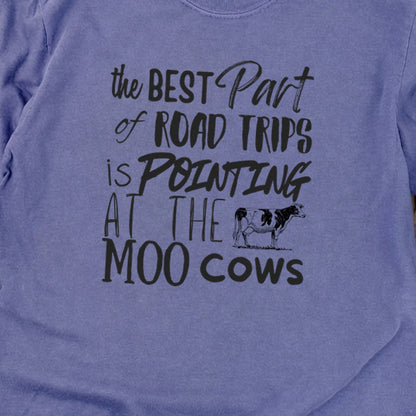 Moo Cows Road Trip Cotton Long Sleeve