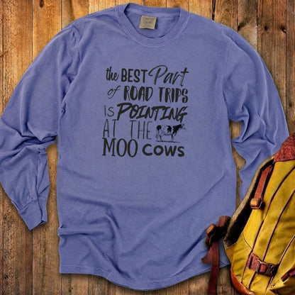 Moo Cows Road Trip Cotton Long Sleeve